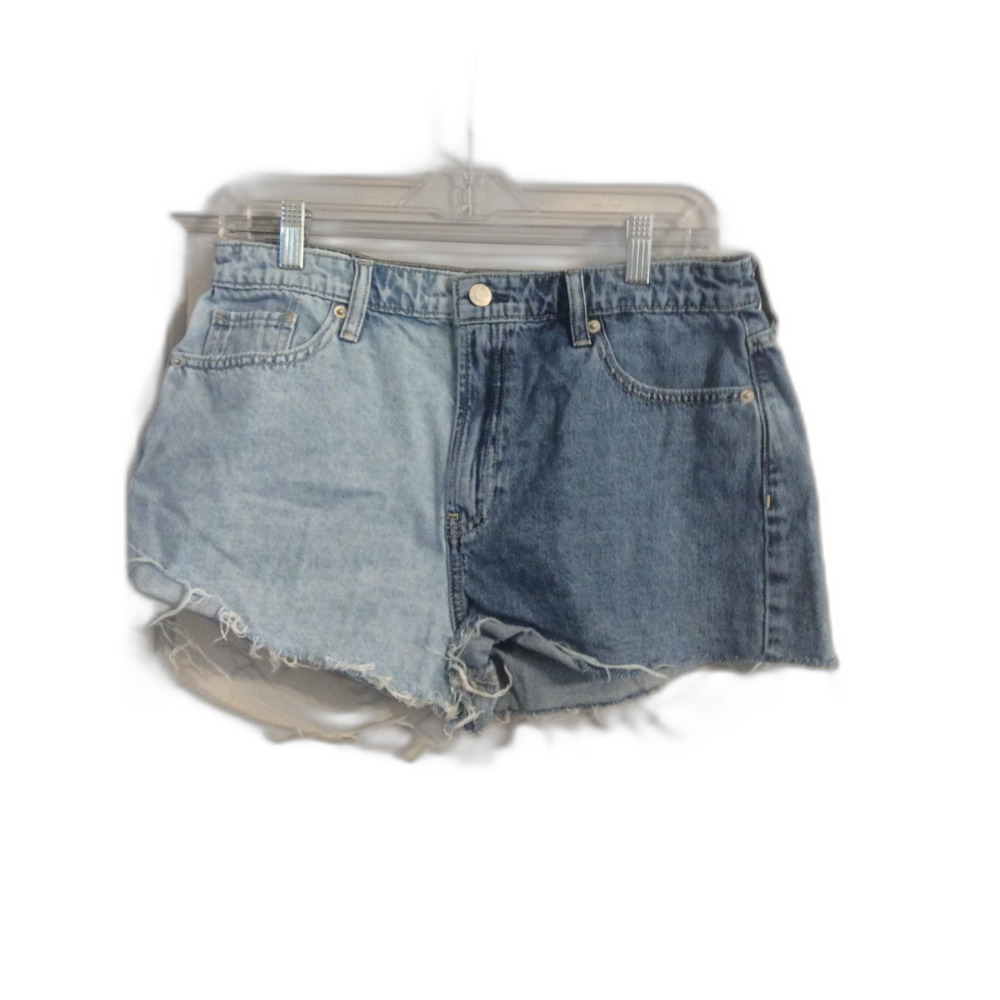 GAP Festival Short Sky High Rise Duo Color Jean Shorts Size 12R Medium Wash